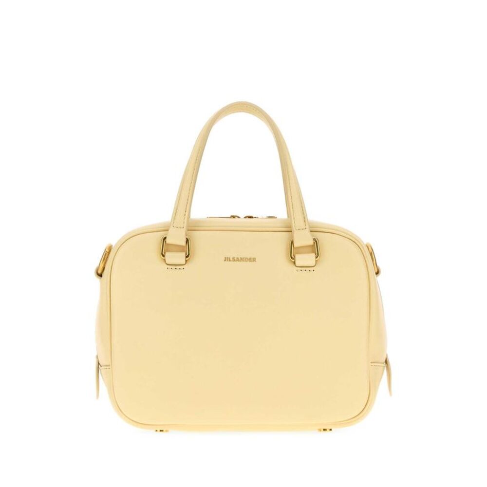 Jil Sander Women Cream Leather Small Vision Handbag